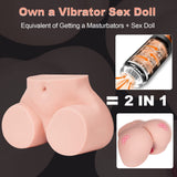 15.5LB 2 IN 1 Adult Vibrating Sex Doll Male Masturbator