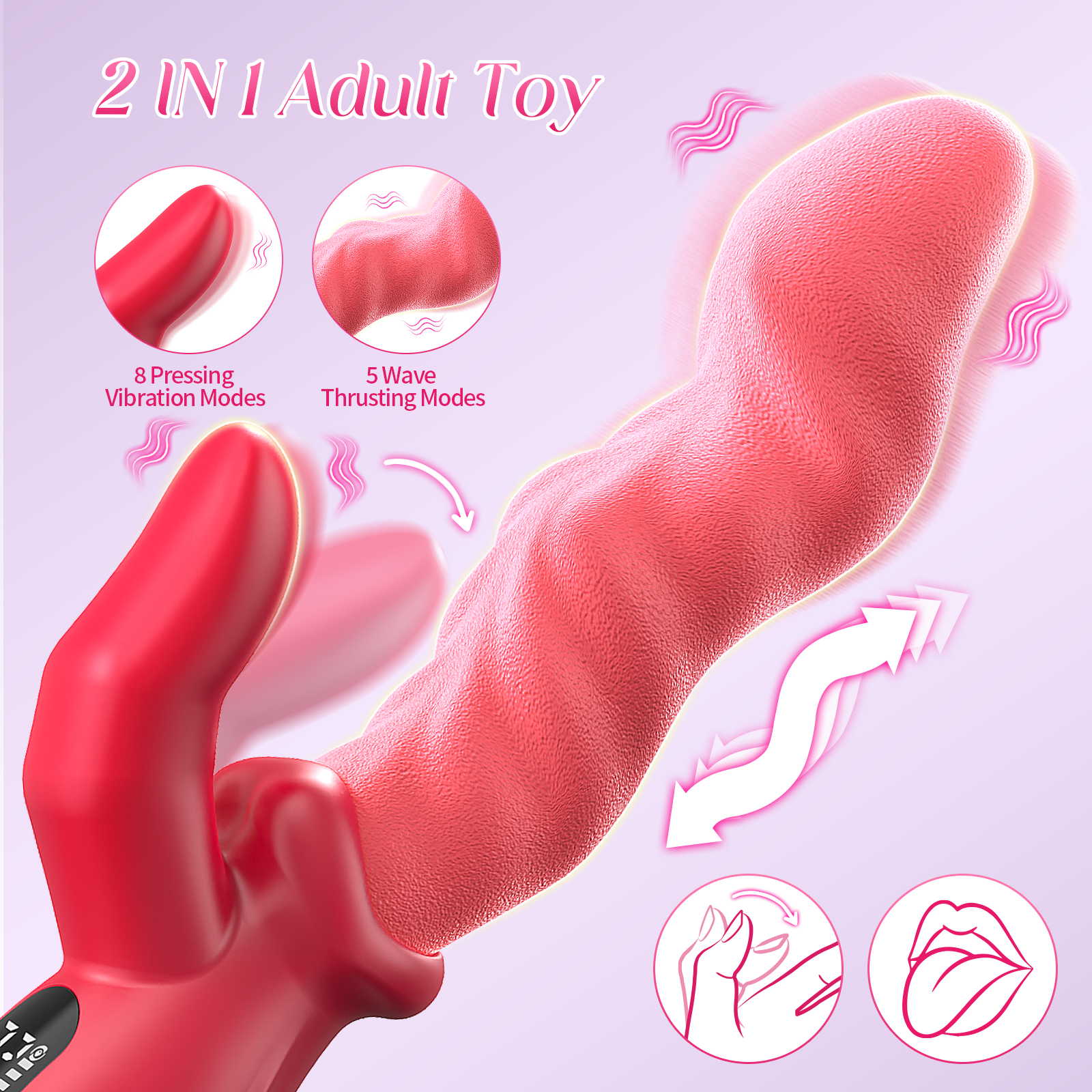 Tongue Finger Thrusting Dildo Vibrator for Women Paloqueth-official Tongue Finger Thrusting Dildo Vibrator for Women Paloqueth-official