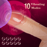 App-controlled Realistic Vibrating Dildo With Suction Cup 9.5 Inch