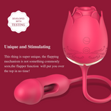 Rose Sex Toys Flapping Sucking Vibrator