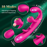 Strapless Strap On G Spot Dildo Flapping Vibrator Clit Stimulator for Women & Lesbian Pleasure