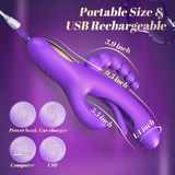 NEPTUNE 4-in-1 Rabbit Flapping Vibrator With Anal Beads