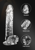 PLUMPTOYS: Clear Realistic Dildo for Beginner G Spot Anus Stimulation