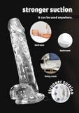 PLUMPTOYS: Clear Realistic Dildo for Beginner G Spot Anus Stimulation