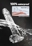 PLUMPTOYS: Clear Realistic Dildo for Beginner G Spot Anus Stimulation