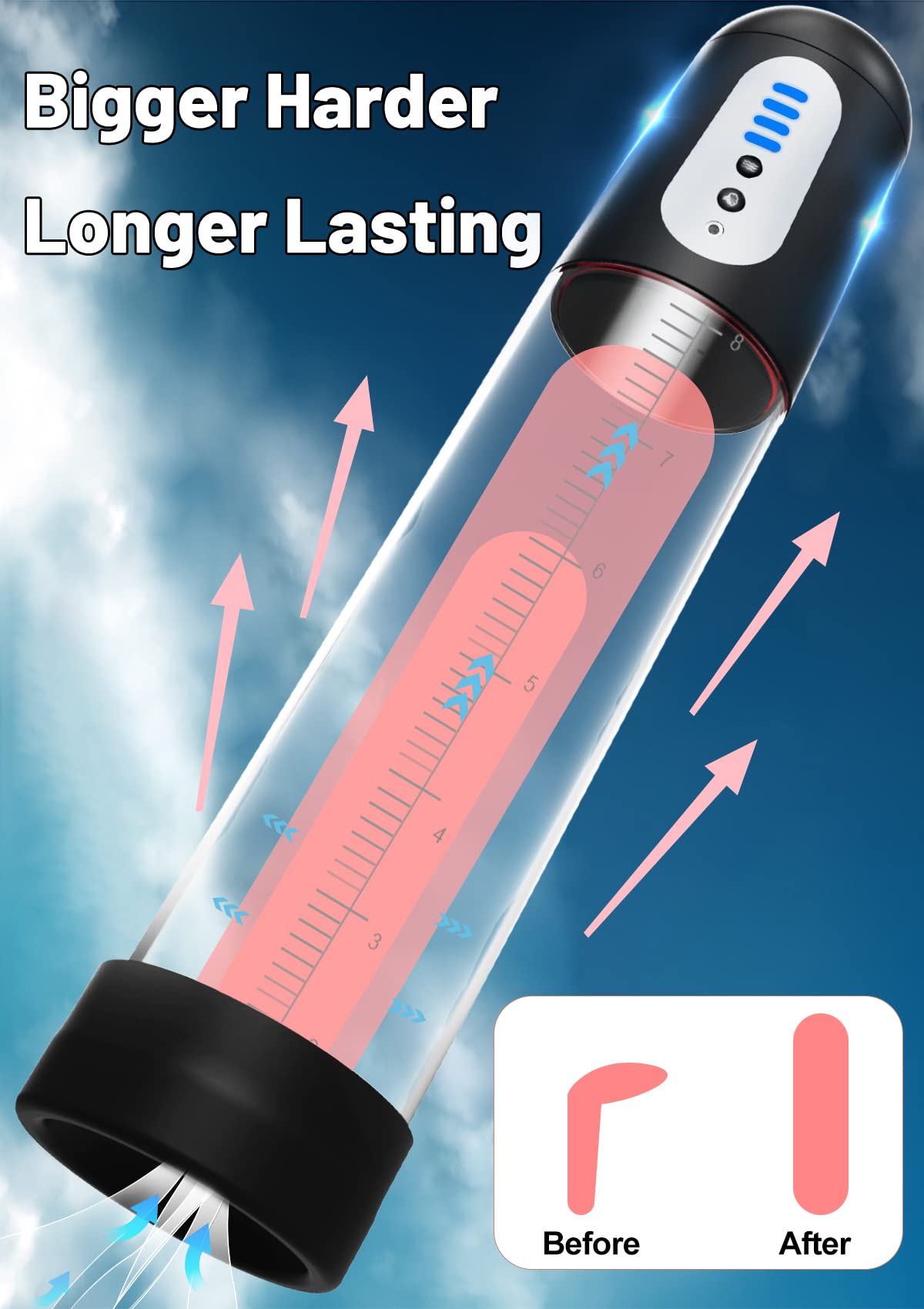 Rechargeable Penis Vacuum Pump 11.5" Paloqueth-official Rechargeable Penis Vacuum Pump 11.5" Paloqueth-official