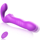 Thrusting Strapless Strap on Vibrator with  3 Thrusts 7 Vibrations