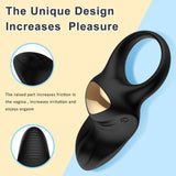 USB Charging Ring with 10 Vibration Modes + 9 Led Lights for Couples Pleasure