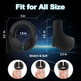 10 Vibrations Quiet Rechargeable Erection Ring for Penis Men Toys