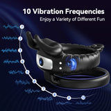 Vibrating Cock Ring with 10 Powerful Vibration Patterns for Couples